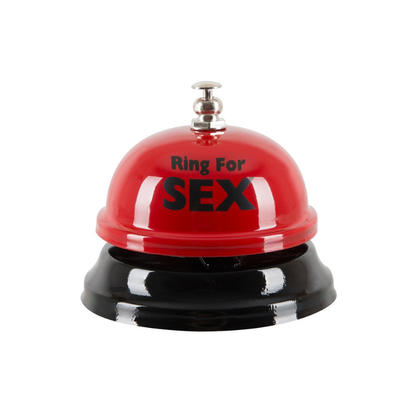 Sonnette de tablerouge avec inscription : Ring for sex , idéale pour EVJV ou EVJG, anniversaire , cadeau humoristique