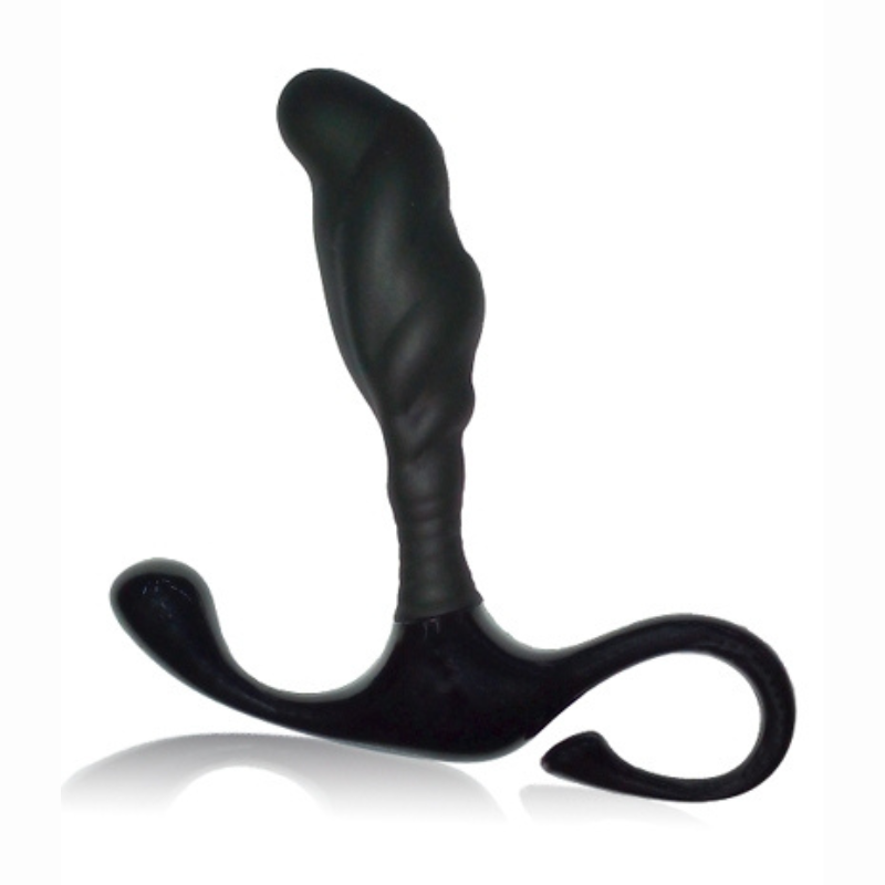 Stimulateur prostatique silicone débutant Nero Alive – vue ensemble forme courbée point P ABS noir