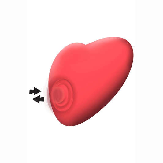 Stimulateur pulsations clitoris Heartbeat Xocoon forme cœur rouge LollyDoll