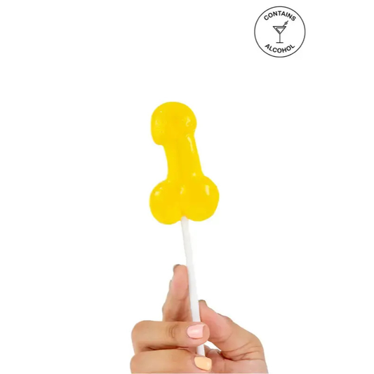 Sucette pénis alcoolisée goût pina colada, l’accessoire idéal pour soirées amusantes.