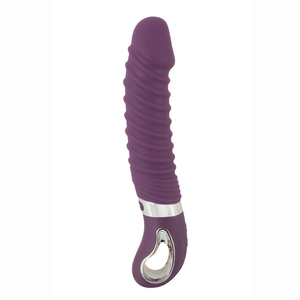 Vibro chauffant nervuré Sweet Smile silicone liquide LollyDoll