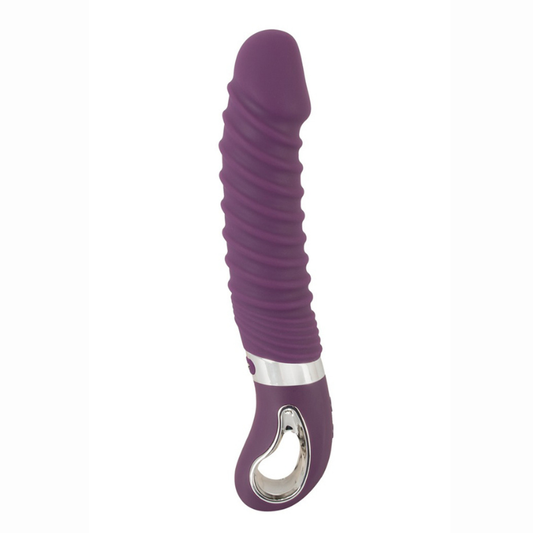 Vibro chauffant nervuré Sweet Smile silicone liquide LollyDoll