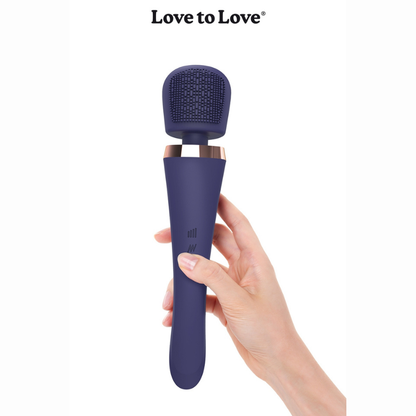 Vibro wand Brush Crush tête flexible double texture silicone