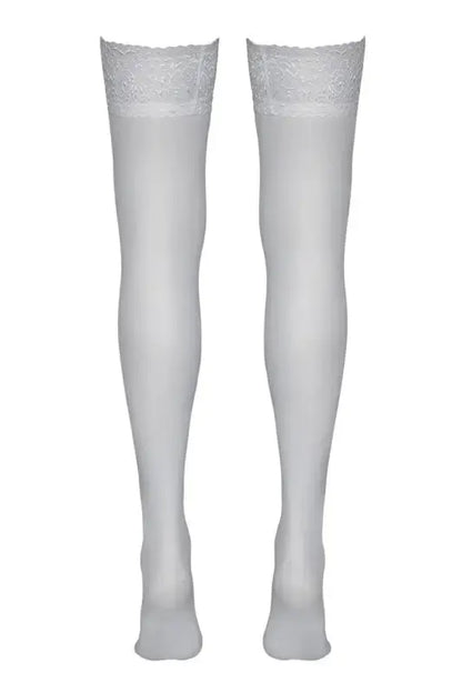 Bas autofixants blanc cotelli legwear pour mariage ou occasions spéciales disponible chez LollyDoll