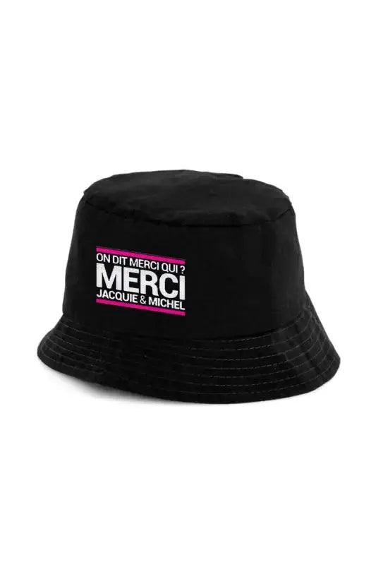 Chapeau Bob "Jacquie et Michel" noir disponible chez LollyDoll