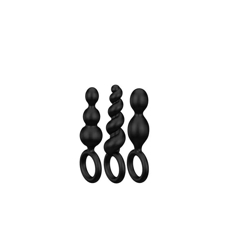 Set de 3 plugs noirs Booty Call - Satisfyer disponible sur LollyDoll