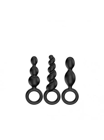 Lot de 3 plugs noirs Booty Call - Satisfyer