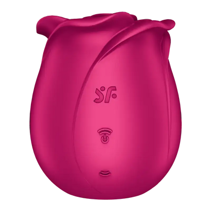 Stimulateur clitoridien Classic Blossom Pro 2 Satisfyer - Rose avec forme de fleur élégante et boutons de contrôle.