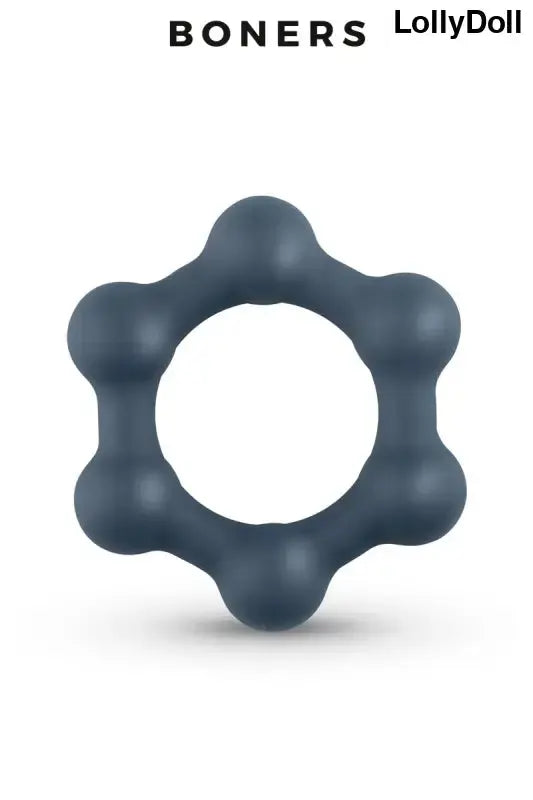 Cockring hexagonal avec billes en acier de Boners, jouet intime pour intensifier les sensations.