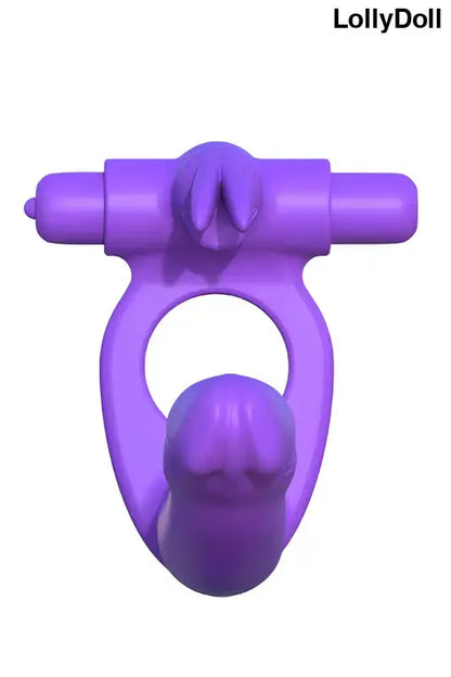 Cockring rabbit double pénétration avec gode, idéal pour une double pénétration femme. Offre disponible chez LollyDoll