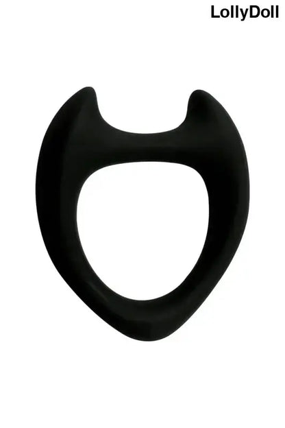 Cockring Toro M de Wooomy, un anneau pénien noir en silicone avec une forme unique, idéal pour le plaisir.