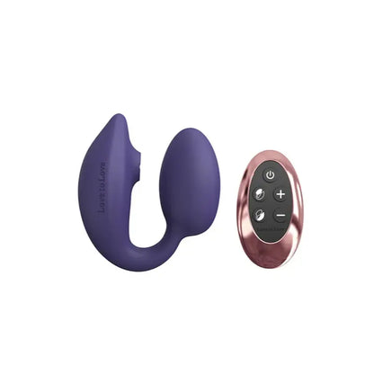 Double stimulateur féminin Wonderlover violet avec télécommande - Love to Love.