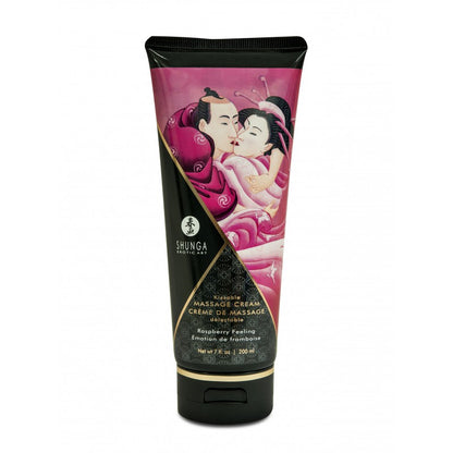 Crème massage comestible Shunga framboise 200 ml tube émotion framboise LollyDoll