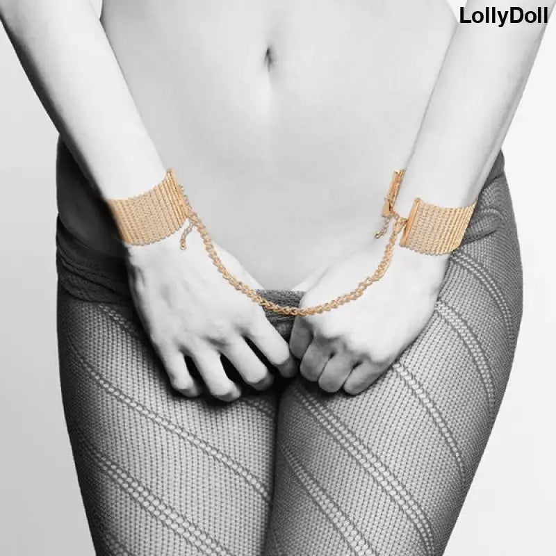  les Menottes Bracelets en Or "Désir Métallique" 