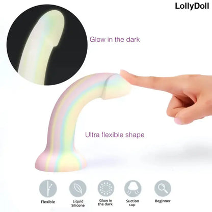 Découvrez le Dildo Dildolls Fantasia Phosphorescent, un sextoy aux reflets envoûtants qui illuminera vos moments intimes. Laissez-vous séduire par ses courbes irrésistibles et son design moderne. Une expérience sensuelle unique à essayer dès maintenant. Disponible chez LollyDoll.