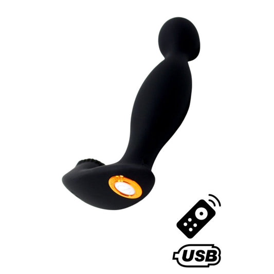 Stimulateur Prostatique Silicone Médical Waterproof Eliot Coeur Ardent – détail 2 moteurs double stimulation prostate périnée