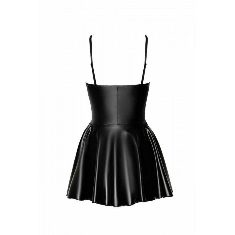 Mini robe corset wetlook F308 Dreamer de la marque Noir Handmade finition brillante 