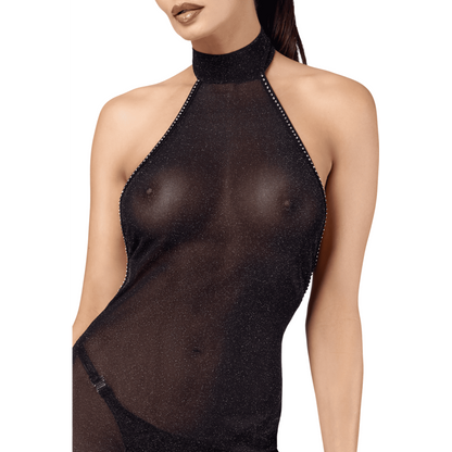 Robe longue pailletée noire Noir Handmade collection Kink Royal – disponible du XS au 3XL

