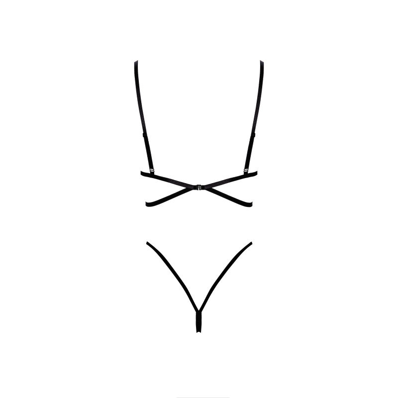 Ensemble soutien gorge string dentelle noire un bijou de sensualité