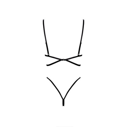 Ensemble soutien gorge string dentelle noire un bijou de sensualité