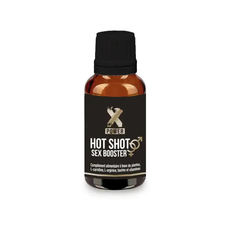 Complément alimentaire désir sexuel Hot Shot Sex Booster en flacon de 20 ml pour stimuler le désir sexuel.