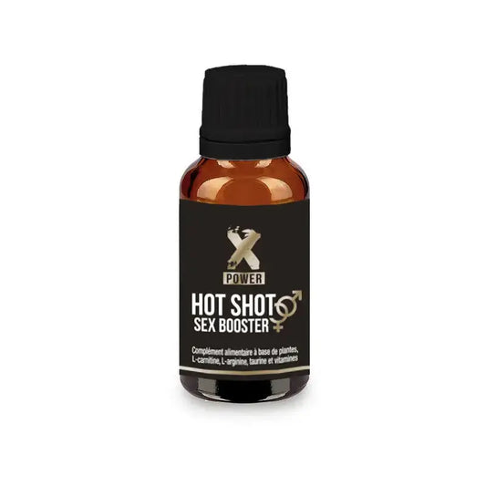 Complément alimentaire désir sexuel Hot Shot Sex Booster en flacon de 20 ml pour stimuler le désir sexuel.