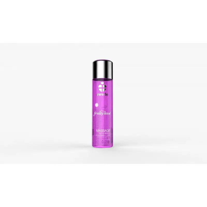 Huile de massage pour vos moments intimes Framboise Rhubarbe disponible en 60ml ou 120ml sur LollyDoll