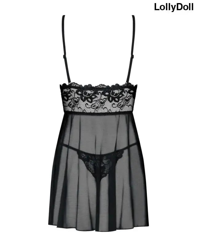 Nuisette Babydoll noir, élégant et sensuel dispo chez LollyDoll