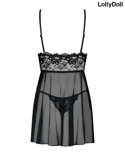 Nuisette Babydoll noir, élégant et sensuel dispo chez LollyDoll