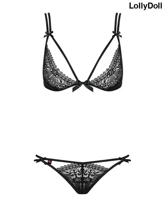  l'Intensa Ensemble de lingerie 2 pièces en noir, un ensemble de lingerie élégant et séduisant.  Dispo chez LollyDoll