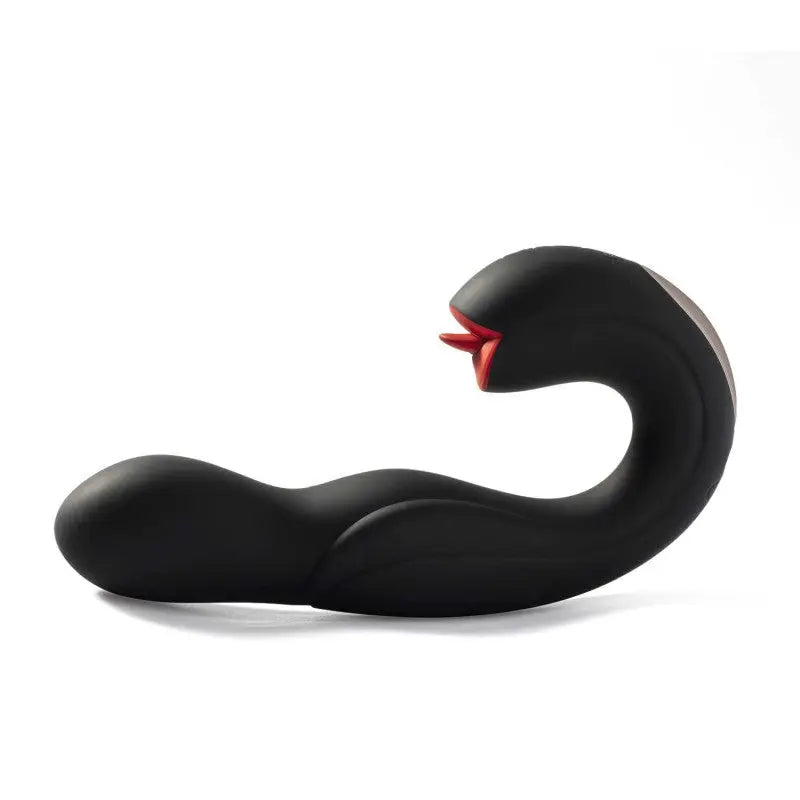 Vibromasseur Vibrateur multifonctions vu de profil, pont G langue pour clito le tout télécommandé chez LollyDoll