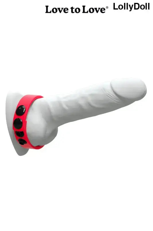 Anneau de bite rouge avec boutons noirs, du lot de Cockrings