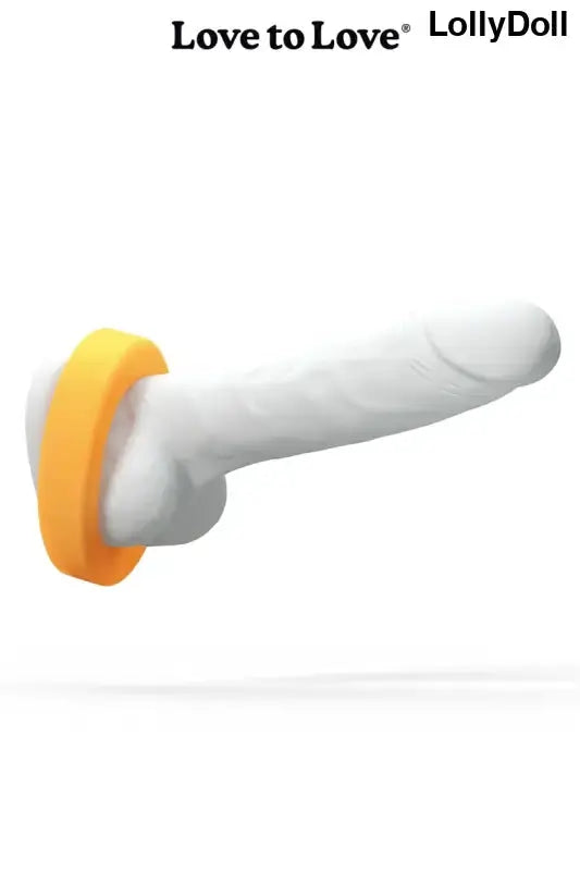 Cockrings Phallus blanc avec anneau orange.