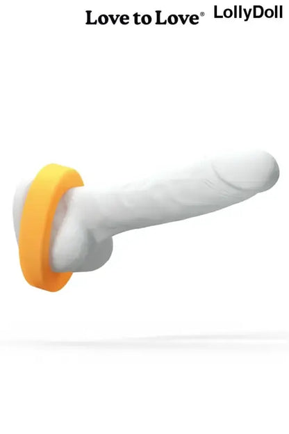 Cockrings Phallus blanc avec anneau orange.
