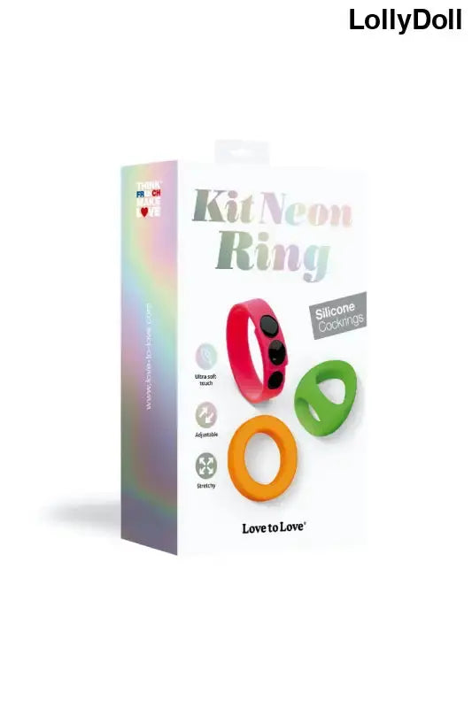 Emballage d’un kit de Cockrings en néon.