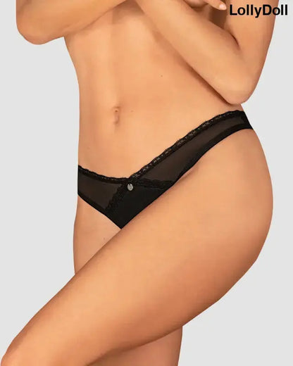 Latinesa string ouvert - Noir - Obsessive - Lingerie chez LollyDoll,