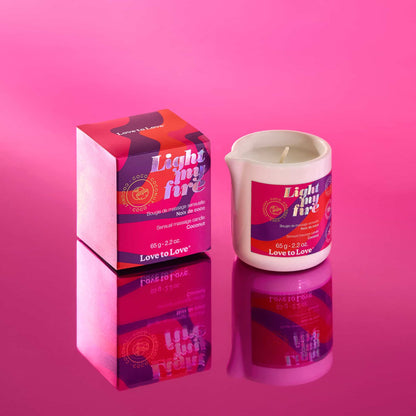 Bougie de massage coco sensuelle parfum coco 97% d'ingrédients d'origine naturelle 