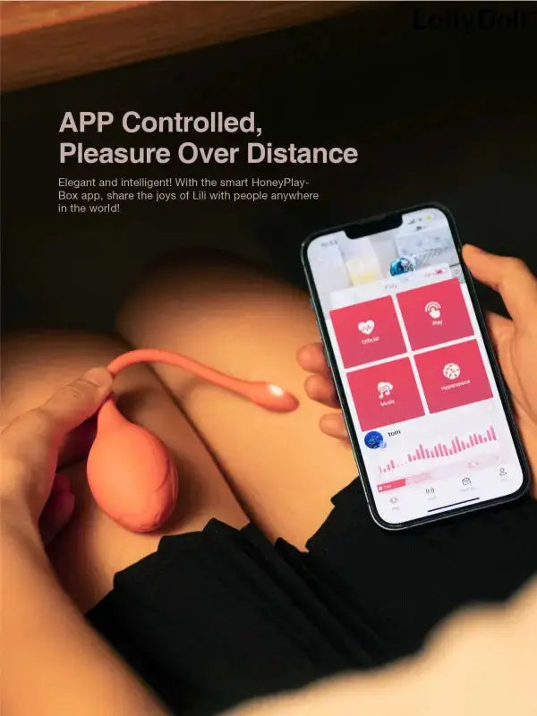 Oeuf vibrant Lili avec application, plaisir à distance pour une expérience sensorielle unique.