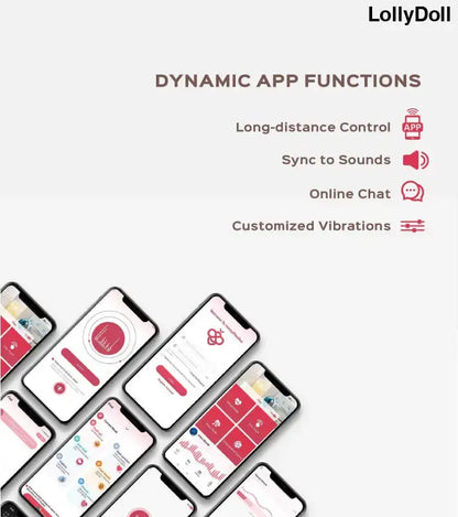 Oeuf vibrant Lili avec fonctions d'application dynamiques pour contrôle à distance et vibrations personnalisées.