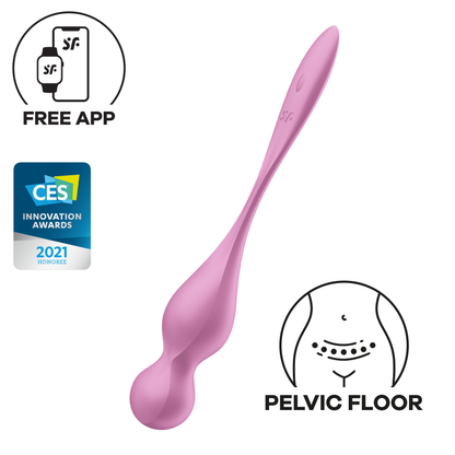 Boule connectée Satisfyer Love Birds 1 en silicone doux pour renforcer le périnée disponible chez LollyDoll 