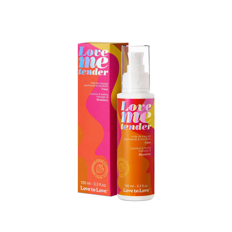 Huile massage chauffante Love to Love fraise 100ml gourmande aphrodisiaque LollyDoll