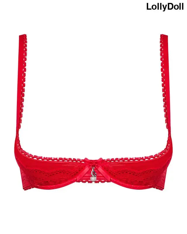 Soutien-gorge Lovica Demi soutien-gorge de couleur rouge, sa coupe demi-couverte offre un maintien optimal tout en alliant confort et style. Disponible chez LollyDoll pour sublimer votre collection de lingerie.