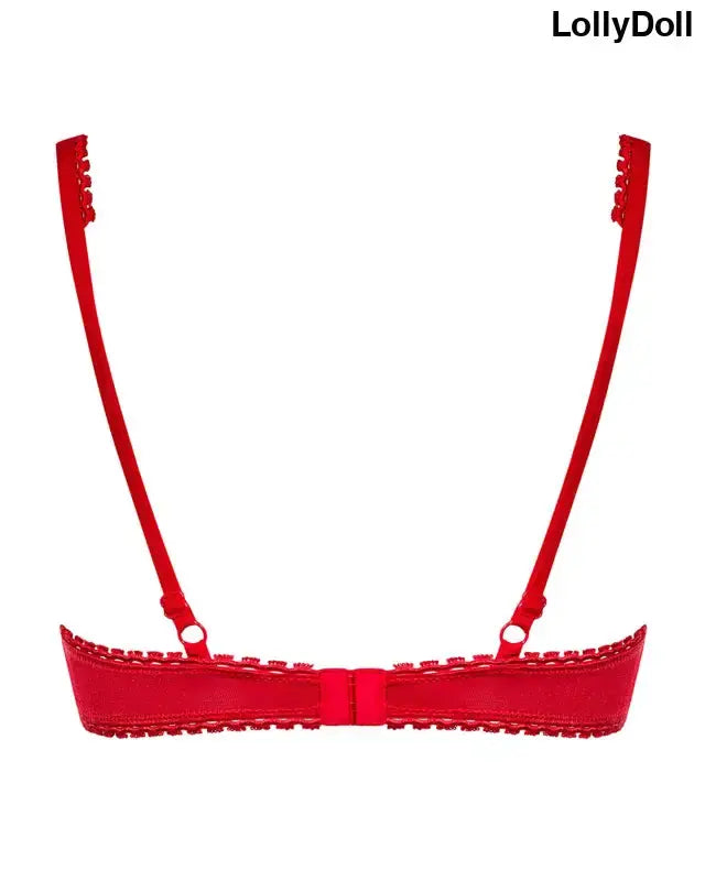 Magnifique soutien-gorge Lovica Demi soutien-gorge de couleur rouge, coupe demi-couverte offre un maintien optimal tout en étant confortable 