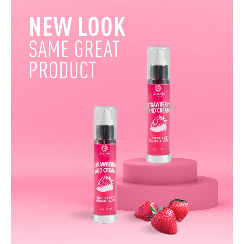 Lubrifiant chauffant Secret Play fraise chantilly – compatible préservatifs et sextoys vegan
