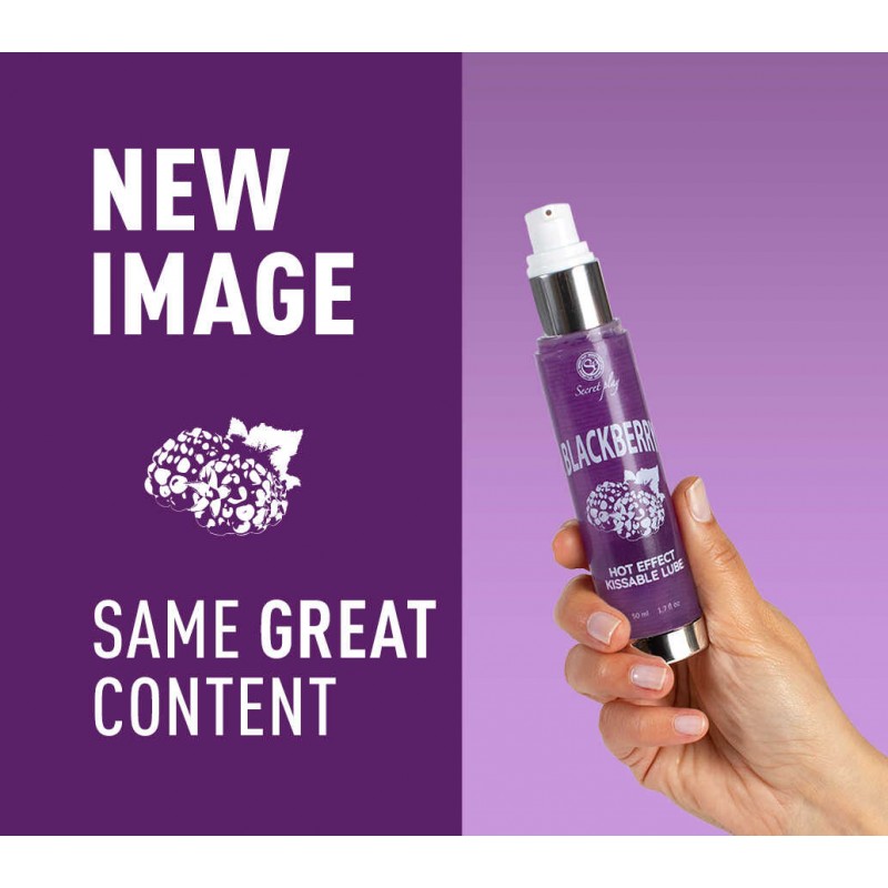 Lubrifiant chauffant Secret Play mûre – effet chauffant embrassable vegan sans paraben