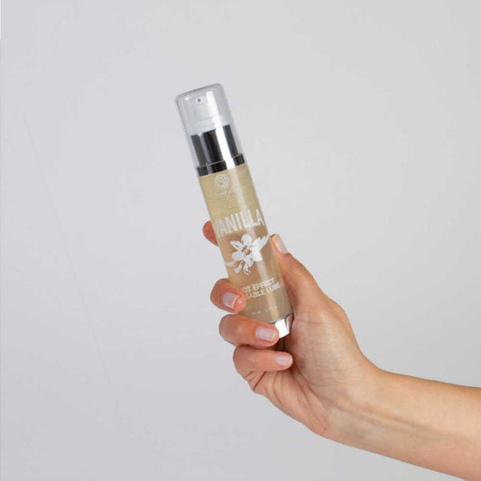 Lubrifiant chauffant Secret Play vanille flacon airless effet chauffant