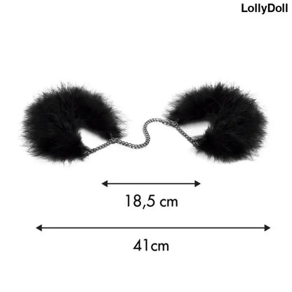 Les Menottes Za Za Zu en noir, un accessoire audacieux et mystérieux de la catégorie  Menottes et Bondage chez LollyDoll