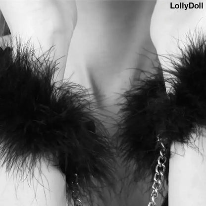 Les Menottes Za Za Zu en noir, un accessoire audacieux et sexy dispo chez LollyDoll 