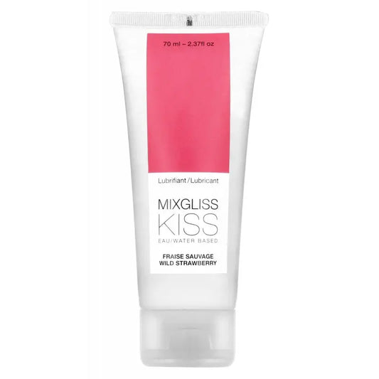 Lubrifiant Mixgliss Kiss Fraise Sauvage 70 ml – Le goût du plaisir et de la sensualité chez LollyDoll