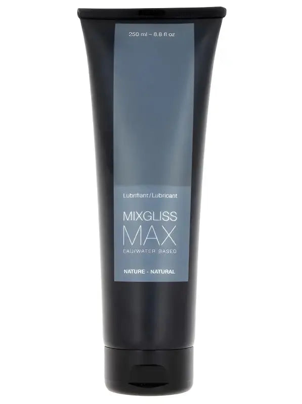 Lubrifiant Mixgliss Eau - Max Nature, tube de 250 ml pour des sensations intenses et un confort exceptionnel.